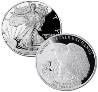 2 Piece One Ounce Silver Coins